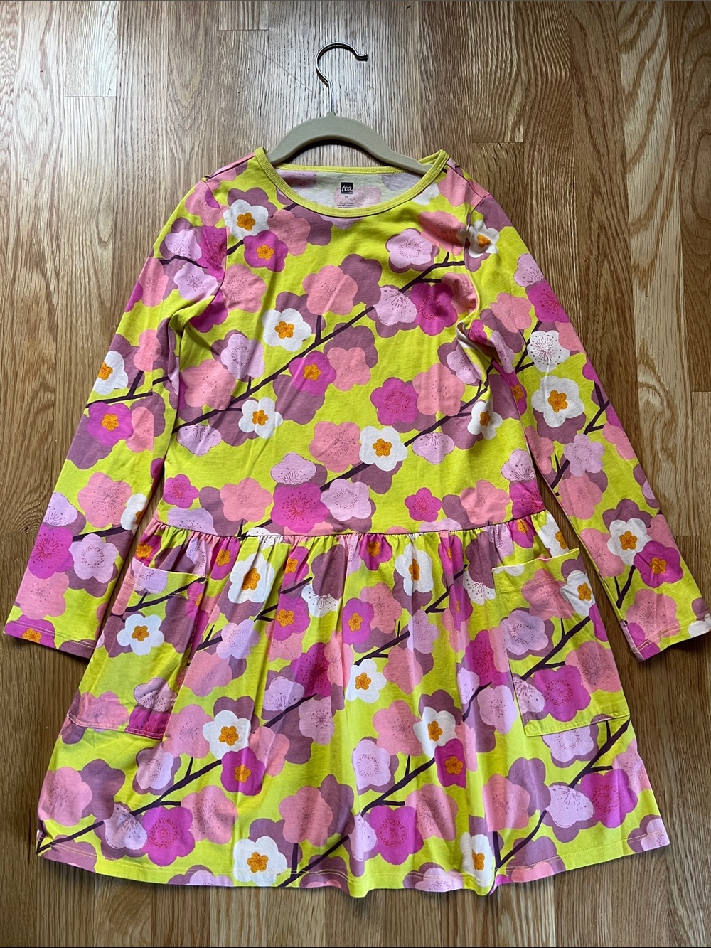 Tea Collection Girls' Floral Long-Sleeve Dress